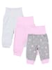 TupTam Baby Mädchen Lange Pumphose 3er Pack in rosa/grau