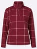 Sieh an! Fleece-Shirt in dunkelrot-ecru-kariert