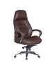 FineBuy Bürostuhl in Braun / Leder / 67x67x137