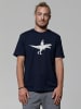 wat? Apparel T-Shirt Astronaut on T-Rex in Dunkelblau