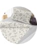 JACK 2 tlg. Feinbiber Bettwäsche 100x135cm Floral Neutrale Natur in Weiß/ Grau