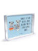 Mr. & Mrs. Panda Schneerahmen Koala Familie mit Spruch in Blau Pastell
