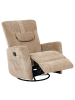 Beliani Fernsehsessel REA in Braun/Schwarz - (W) 85 x (H) 102 x (L) 107 cm