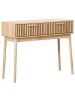 Beliani Konsolentisch LYNWOOD in Braun - (W) 100 x (H) 81 x (L) 35 cm