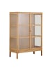ebuy24 Vitrinenschrank Vigga Eiche 90 x 40 cm