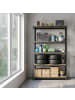 relaxdays Schwerlastregal "5 Ebenen" in Anthrazit - (B)100 x (H)200 x (T)50 cm