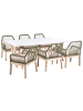 Beliani 13-tlg Gartentisch Set OLBIA in Grün/Beige/Braun