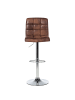 home24 Barhocker Fitzgerald in Antikbraun / Chrom