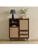 CALICOSY Highboard JETSON in Dunkles Holz - (W) 100  x (H) 120  x (L) 39,5  cm