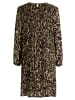 Betty Barclay Plisseekleid langarm in Schwarz/Beige