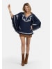 VIRITA Women Poncho in Marine