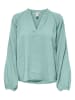 ONLY Legere Shirt Bluse mit Ballonärmeln V-Neck Top ONLTHYRA in Hellgrün