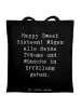 Mr. & Mrs. Panda Shopping Tasche Spruch 16. Geburtstag mit Spruch in Schwarz