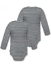 Normani Outdoor Sports 2x Baby Merino Langarmbody Tuai in Grau gestreift