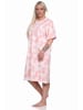 NORMANN kurzarm Nachthemd Knopfleiste am Hals - 77403 in rosa