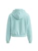 IZIA Women Hoodie in Aqua
