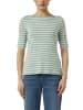 comma T-Shirt in lind weiß - 0001