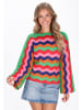 IZIA Women Sweater in blue multicolor