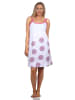 NORMANN Ärmelloses Spaghetti Nachthemd TupfenPunkte - 79537 in pink