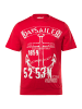 Men Plus Kurzarm T-Shirt in rot