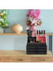 relaxdays Makeup Organizer in Schwarz Gold