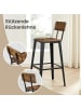 VASAGLE 2er-Set: Barhocker Barnet-old in Vintagebraun - (B)50.5 x (H)102.2 x (T)45.4 cm