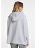 DreiMaster Damen Oversize Zip Hoodie in Grau Melange