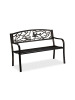 relaxdays Gartenbank 2 Sitzer in Schwarz