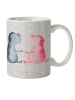 Mr. & Mrs. Panda Becher Axolotl Liebe ohne Spruch in Grau Pastell