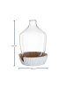 LEONARDO Vase mit Holz-Sockel Casolare ↕ 43 cm weiß in weiß
