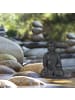 relaxdays Buddha Figur in Hellgrau - (H)18 cm