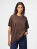 Pieces T-Shirt in Oversize in Hot Fudge