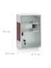 relaxdays Medizinschrank in Silber/Braun - (B)30 x (H)45 x (T)12 cm