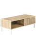 Beliani Couchtisch ROYALLA in Braun/Weiß - (W) 110 x (H) 40 x (L) 50 cm