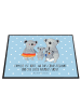 Mr. & Mrs. Panda Schreibunterlage Koala Familie mit Spruch in Blau Pastell