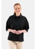 Camel Active Halbarm Bluse im Boxy Style in Schwarz