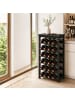 relaxdays Weinregal in Schwarz - (B)40 x (H)82 x (T)24 cm