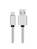Platyne USB-auf-USB-C-Kabel 1 Meter in Silber