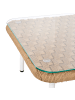 Beliani Couchtisch BAUCINA in Weiß/Braun - (W) 60 x (H) 30 x (L) 60 cm