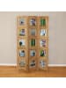 Homestyle4u 3-tlg. Paravent in Braun 93x161
