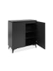 CALICOSY Buffet BERTRIX in Anthrazitgrau - (W) 88  x (H) 92  x (L) 40  cm