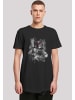 F4NT4STIC Long Cut T-Shirt Star Wars Boba Fett Distressed in schwarz