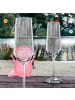 Mr. & Mrs. Panda Sektglas Flamingo Classic mit Spruch in Transparent