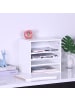 relaxdays Dokumentenablage in Weiß - (B)35,5 x (H)33 x (T)25 cm
