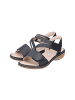 rieker Leder-Sandalen „Lugano“ Schwarz