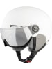 Alpina Skihelm mit Visier in weiss