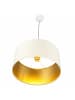 Licht-Erlebnisse Pendelleuchte Ø 40 x (T)102 cm in Weiß Creme Gold