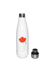 Mr. & Mrs. Panda Wasserflasche Blume Mohnblume ohne Spruch in Weiß