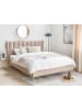 Beliani Doppelbett MIRIBEL in Beige/Gold - (W) 187 x (H) 112 x (L) 218 cm