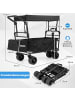 COSTWAY Bollerwagen faltbar mit Dach in Schwarz